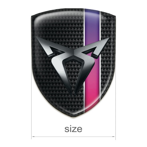 Seat Cupra Domed Emblem dark Base With Purple Band Version 
