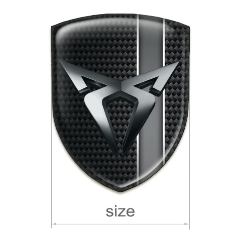Seat Cupra Silicone Emblem dark Base with Gray Ribbon Version 