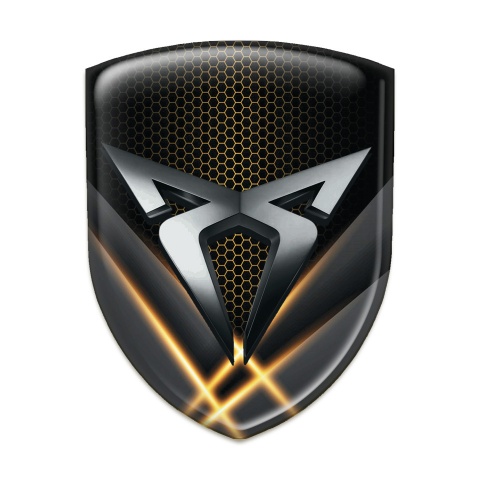 Seat Cupra 3D Gel Emblem High Quality Orange Lights Effect 