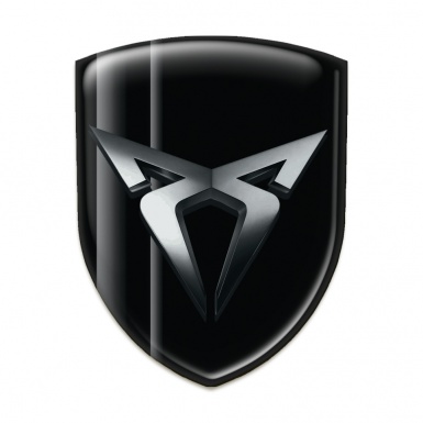 Seat Cupra Self Adhesive Car logo Emblem Black with Gray Shadows 