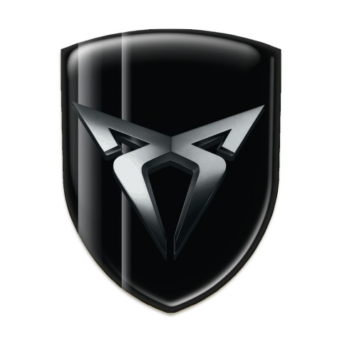 Seat Cupra Self Adhesive Car logo Emblem Black with Gray Shadows 