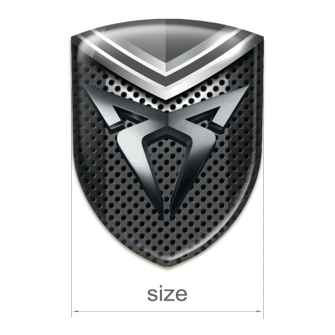 Seat Cupra Silicone Badge Perforated base with Gray Detail 