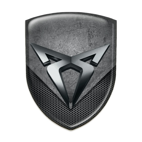 Seat Cupra Emblem Badge Logo Stylish Scratched Plate with Mesh 