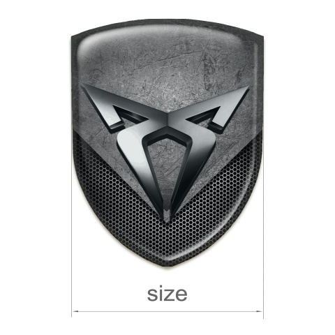 Seat Cupra Emblem Badge Logo Stylish Scratched Plate with Mesh 