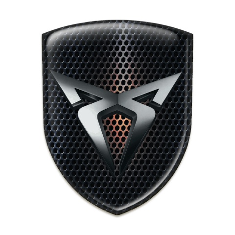 Seat Cupra Silicone Emblem Perforated Base with Logo Shadow Effect 
