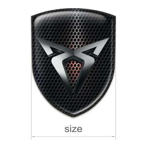 Seat Cupra Silicone Emblem Perforated Base with Logo Shadow Effect 