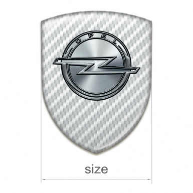 Opel Self Adhesive Emblem Logo White Carbon Design 