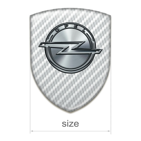 Opel Self Adhesive Emblem Logo White Carbon Design 