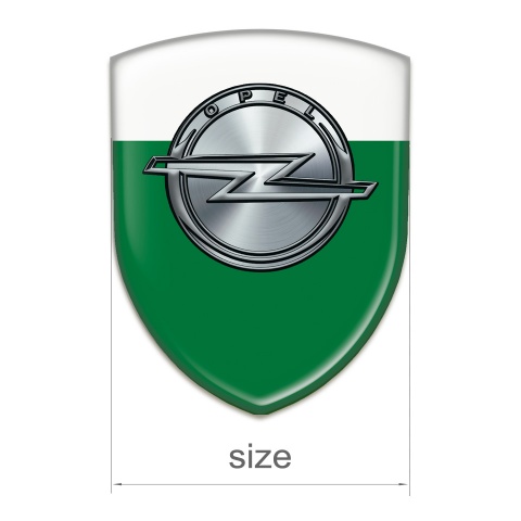 Opel Domed Emblem Green White Design 