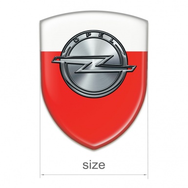 Opel Silicone Emblem Red White Design 