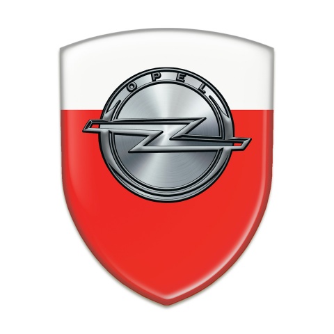Opel Silicone Emblem Red White Design 