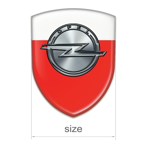 Opel Silicone Emblem Red White Design 