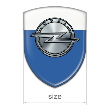 Opel Resin Sticker Blue White Design 