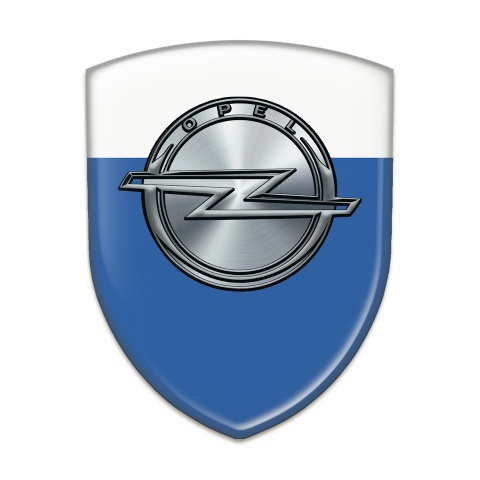 Opel Resin Sticker Blue White Design 
