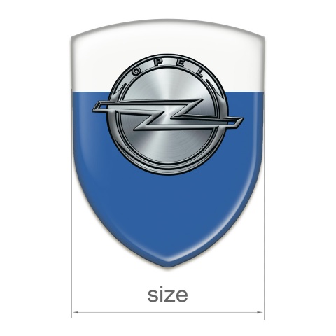 Opel Resin Sticker Blue White Design 