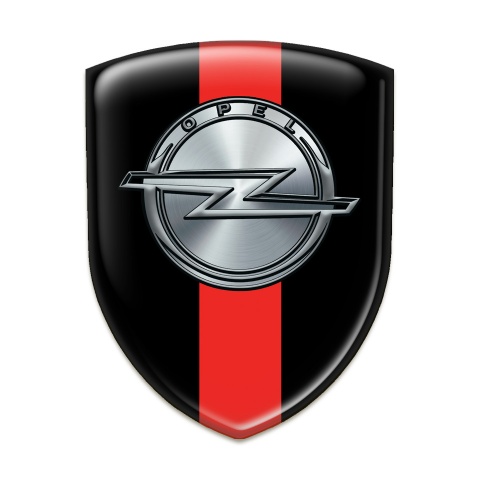 Opel Emblem Interior Black with Red Band Design 