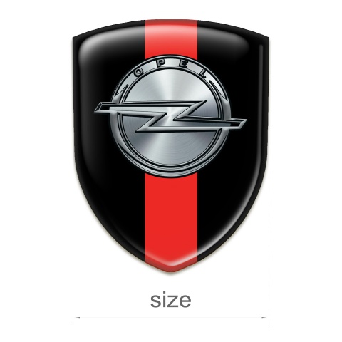 Opel Emblem Interior Black with Red Band Design 