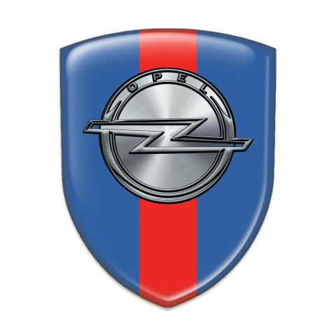 Opel Self Adhesive Car logo Emblem Blue with Red Band Design 
