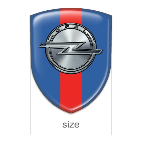 Opel Self Adhesive Car logo Emblem Blue with Red Band Design 