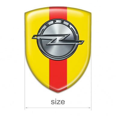 Opel Car Interior Badge Yellow with Red Band Design 