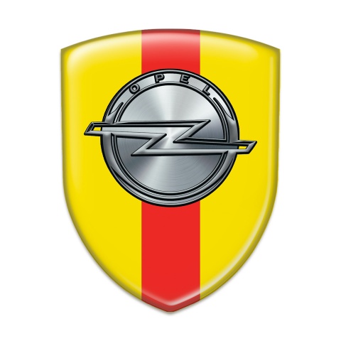 Opel Car Interior Badge Yellow with Red Band Design 