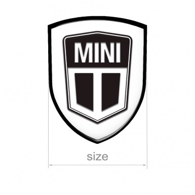 Mini Cooper Shield Silicone Emblem Black White Edition