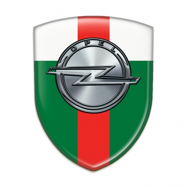 Opel Silicone Badge Green White with Red Band 