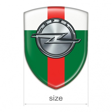 Opel Silicone Badge Green White with Red Band 