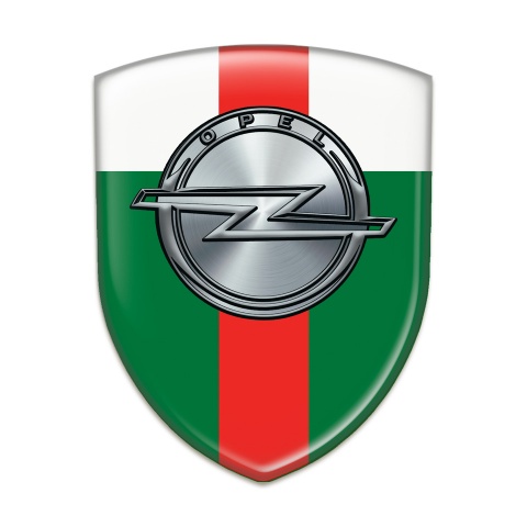Opel Silicone Badge Green White with Red Band 