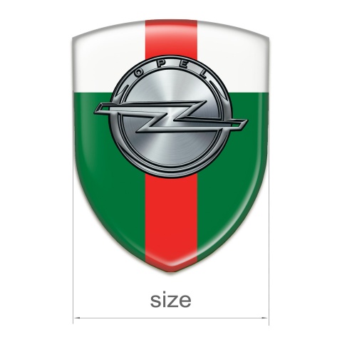 Opel Silicone Badge Green White with Red Band 