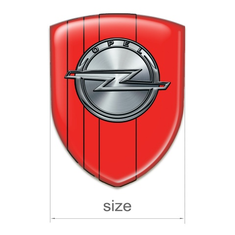Opel Car Interior Badge Red Edition with Grey Logo 