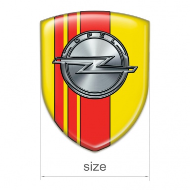 Opel Silicone Badge Yellow with Red Tapes Style 