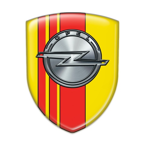 Opel Silicone Badge Yellow with Red Tapes Style 