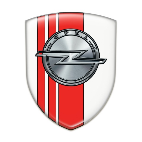 Opel Silicone Shield White with Red Tapes Style 