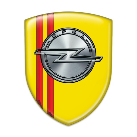 Opel Emblem Interior Yellow with Red Lines Style 