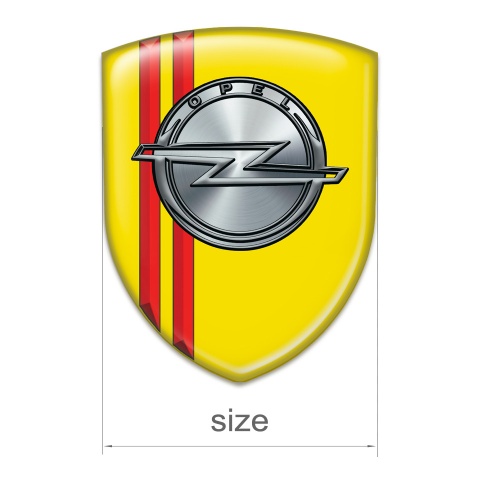 Opel Emblem Interior Yellow with Red Lines Style 