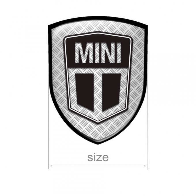 Mini Cooper Shield Silicone Emblem Black Steel Edition | Domed Emblems ...