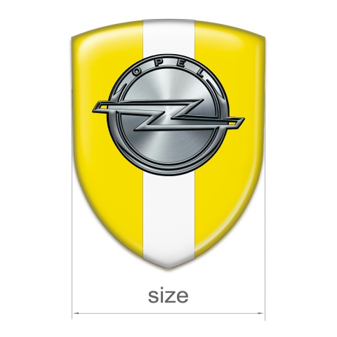 Opel Car Accessories Badge Yellow with White Ribbon Edition 