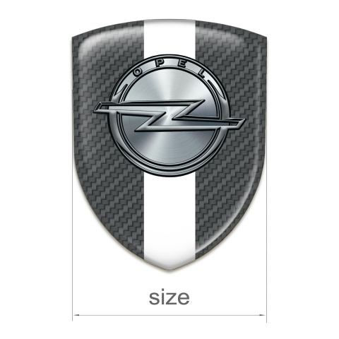 Opel Silicone Badge Carbon with White Ribbon Edition 