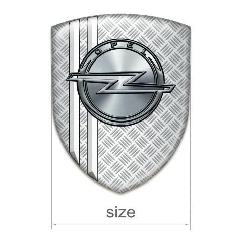 Opel Car Accessories Badge Grid Effect with White Stripes Style 