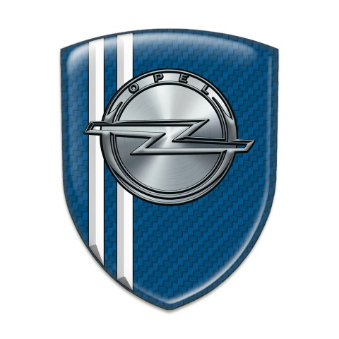Opel Car Interior Badge Navy Blue Carbon White Stripes Edition 