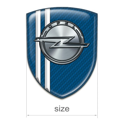Opel Car Interior Badge Navy Blue Carbon White Stripes Edition 
