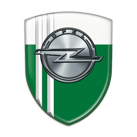 Opel Emblem Badge Logo Green White with White Stripes Style 