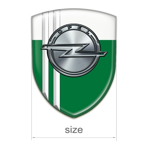 Opel Emblem Badge Logo Green White with White Stripes Style 