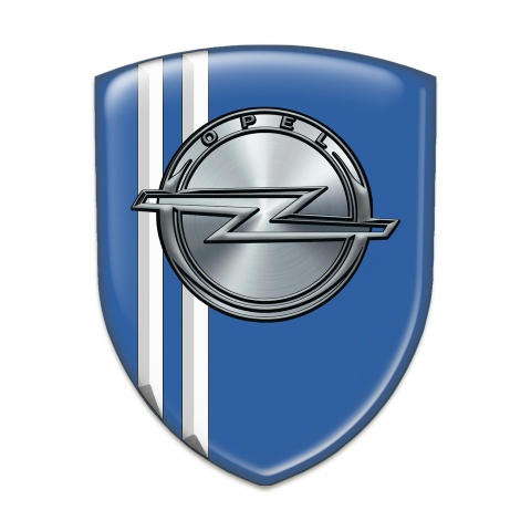 Opel Self Adhesive Emblem Logo Blue with White Stripes Style 