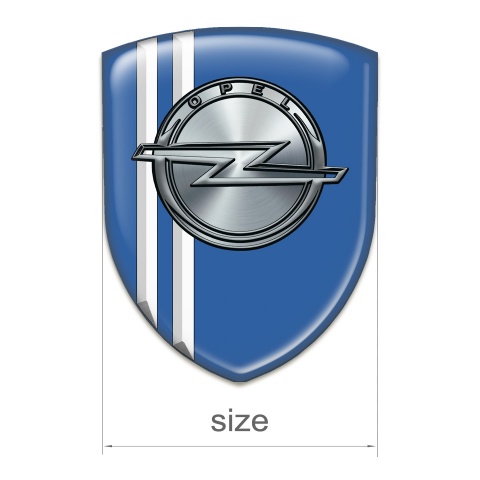 Opel Self Adhesive Emblem Logo Blue with White Stripes Style 