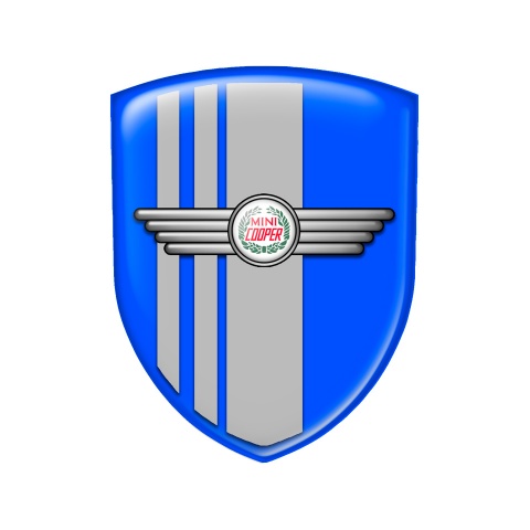 Mini Cooper Emblem Silicone Shield Navy Old Logo
