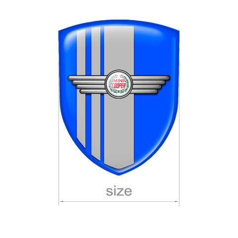 Mini Cooper Emblem Silicone Shield Navy Old Logo