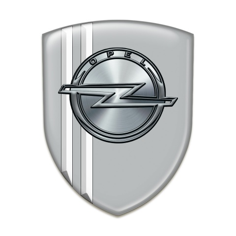 Opel Silicone Emblem Gray with White Stripes Edition 