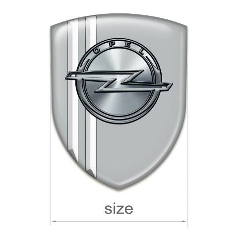 Opel Silicone Emblem Gray with White Stripes Edition 
